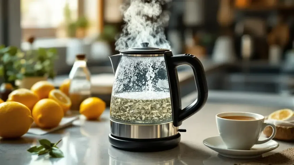 Voor een effectieve schoonmaak van je waterkoker, ontdek hoe 300 ml kokend water kalkaanslag verwijdert