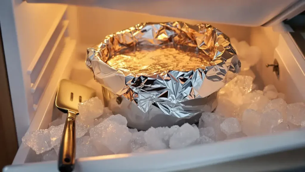 Zeg vaarwel tegen ijs in je vriezer met een slimme truc met aluminiumfolie